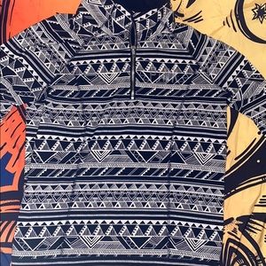 Black and White V Neck Sweater